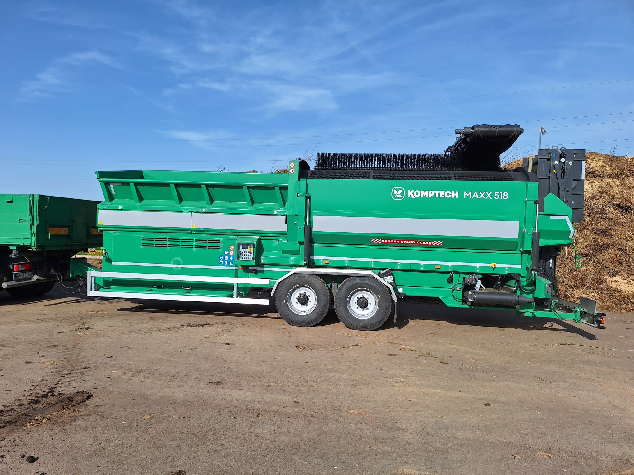 Detail bubnového třídiče